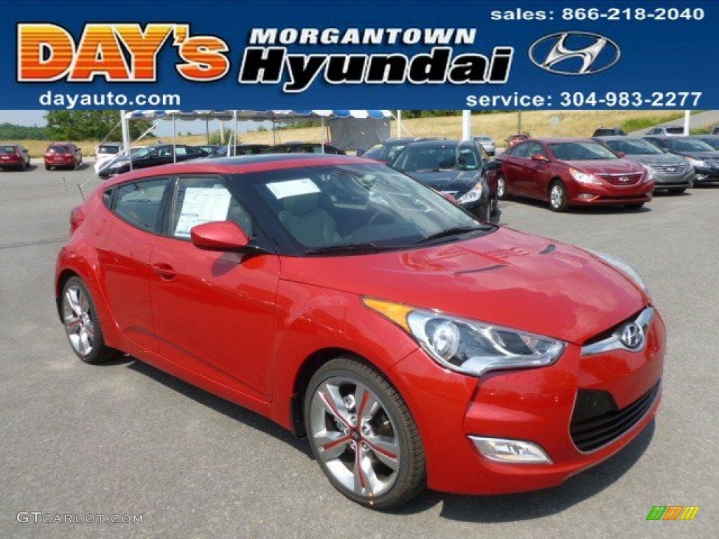 2012 Veloster  - Boston Red / Gray photo #1