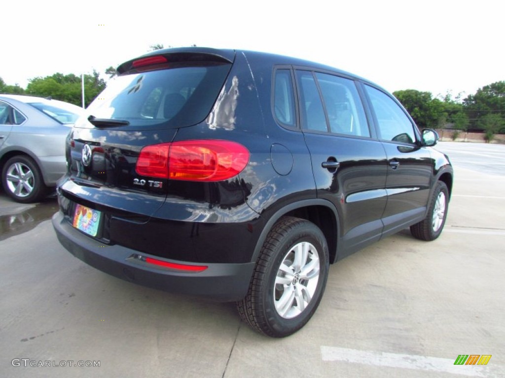 2012 Tiguan S - Deep Black Metallic / Black photo #2