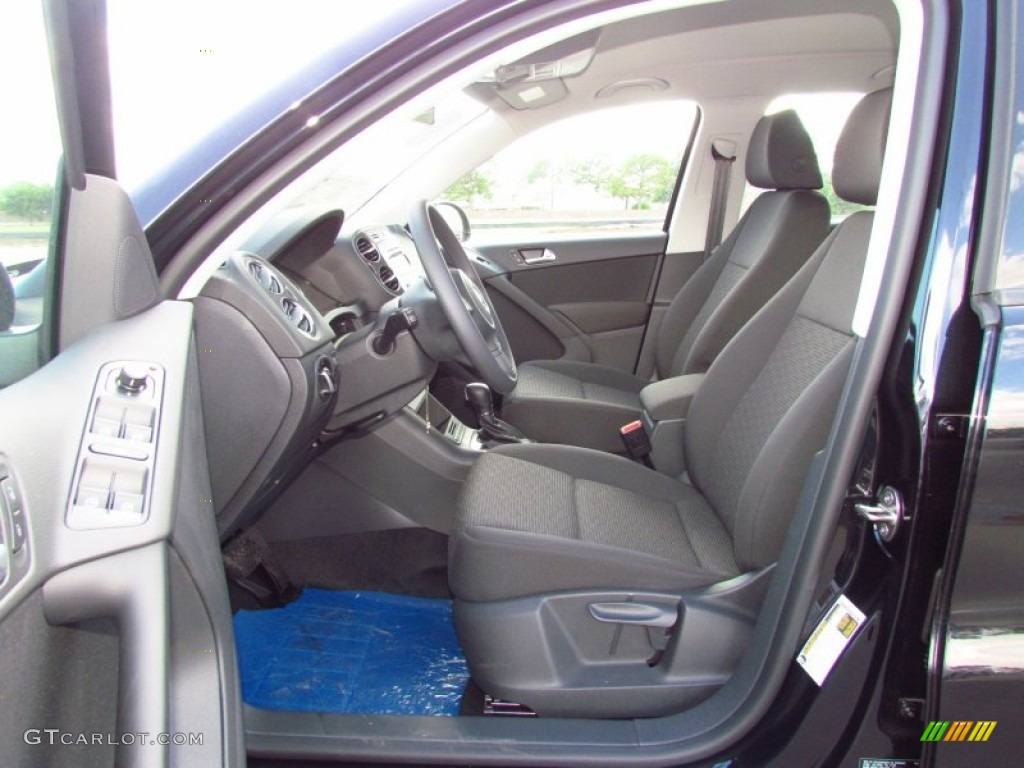 2012 Tiguan S - Deep Black Metallic / Black photo #3