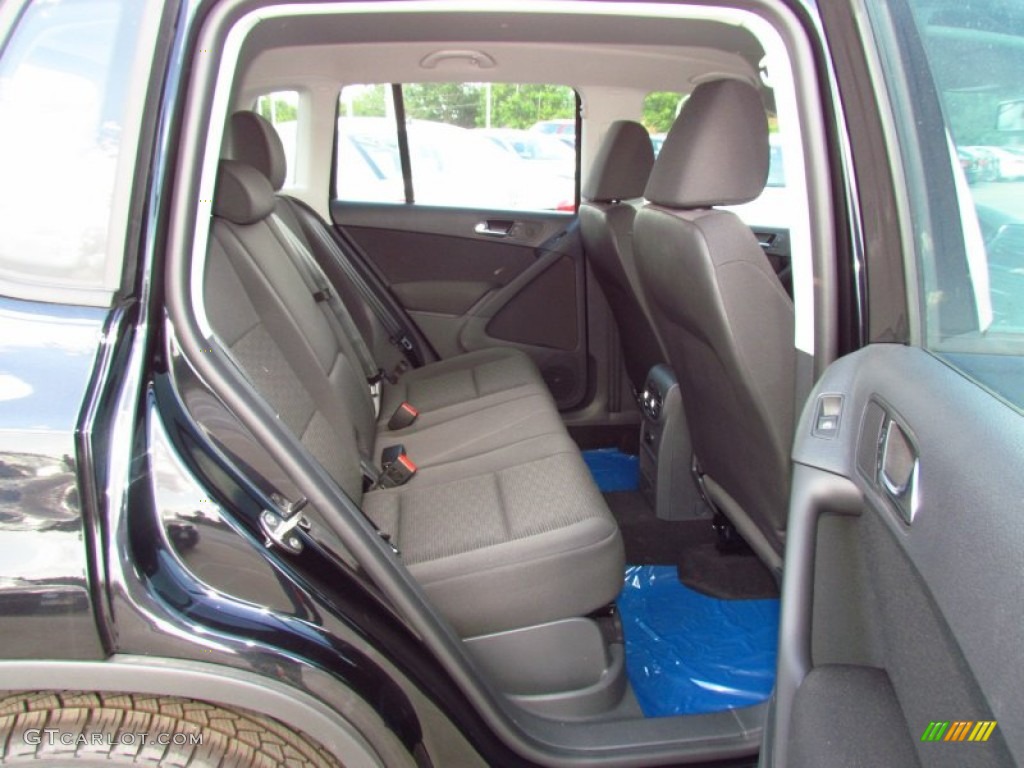 2012 Tiguan S - Deep Black Metallic / Black photo #4