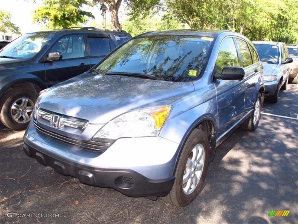 2008 CR-V EX - Glacier Blue Metallic / Gray photo #4