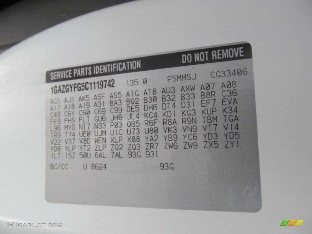 2012 Express Color Code 8624 for Summit White Photo #66923182