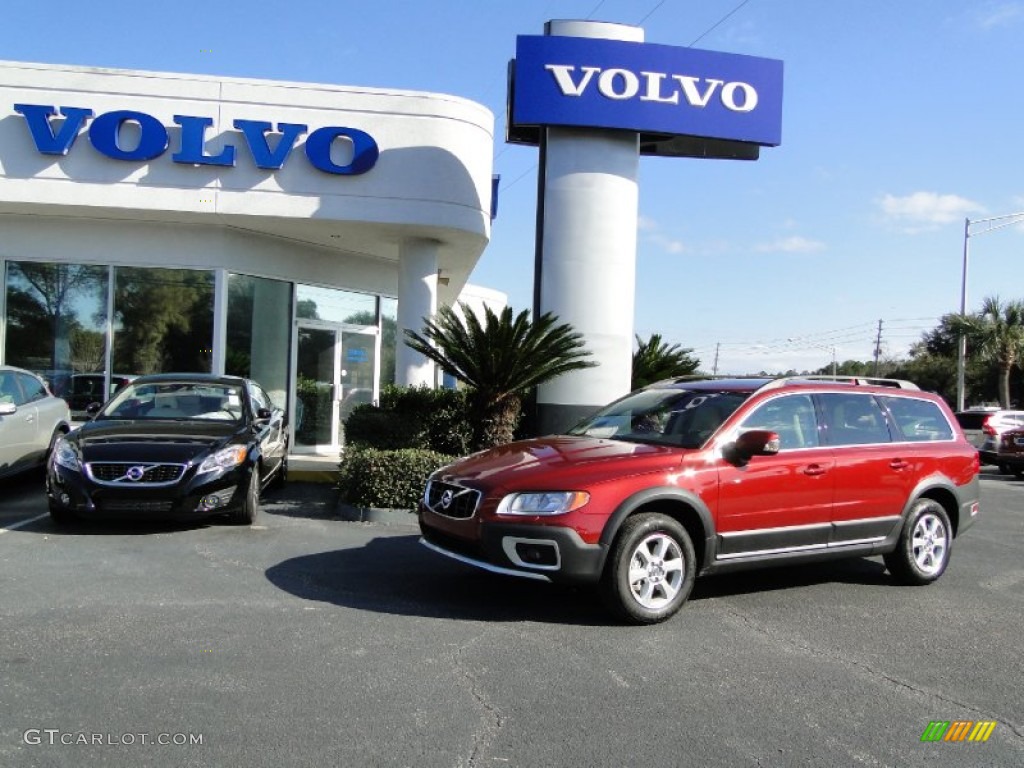 2012 XC70 3.2 - Flamenco Red Metallic / Sandstone Beige photo #4