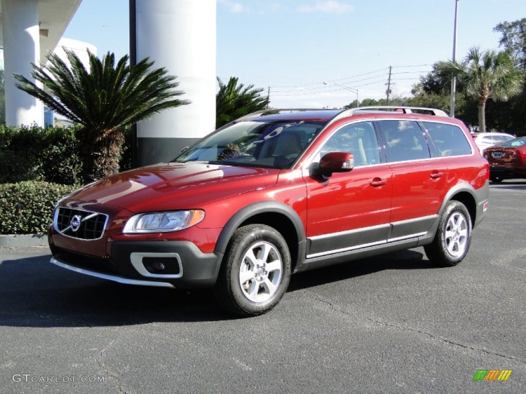 2012 XC70 3.2 - Flamenco Red Metallic / Sandstone Beige photo #5