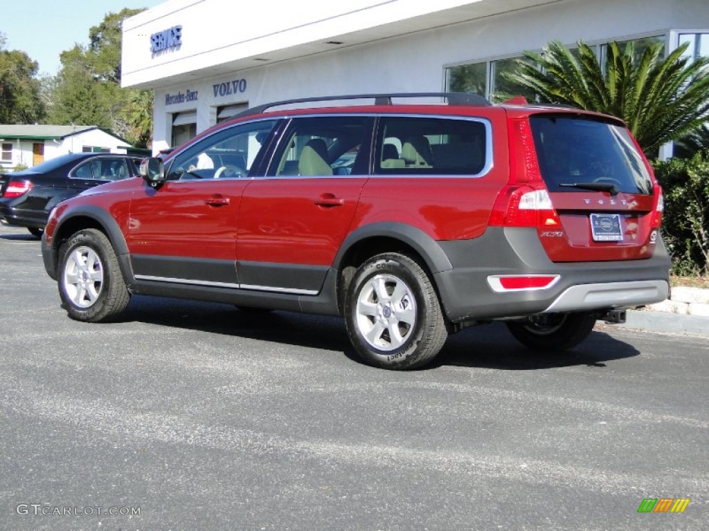 2012 XC70 3.2 - Flamenco Red Metallic / Sandstone Beige photo #7