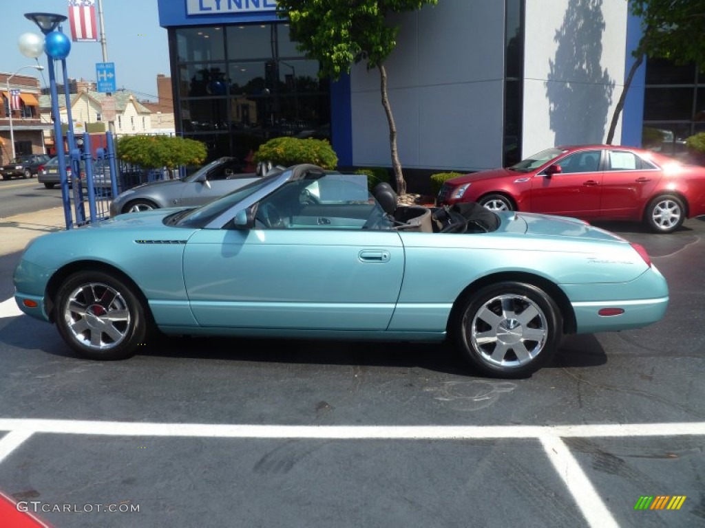 Thunderbird Blue 2002 Ford Thunderbird Premium Roadster Exterior Photo #66924532