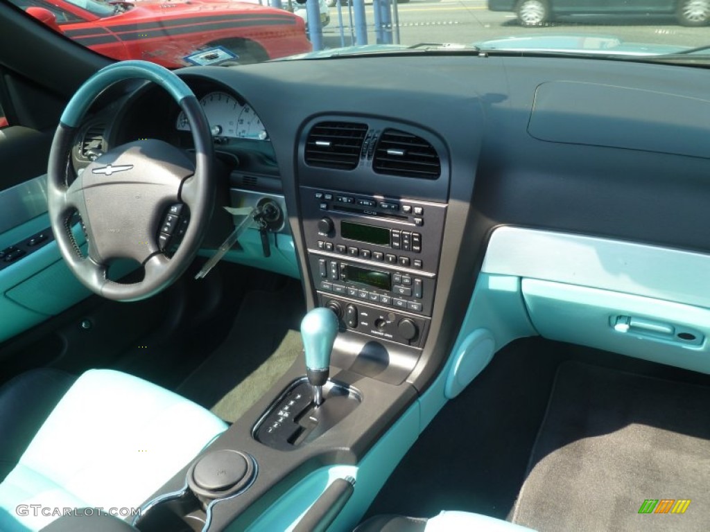 2002 Ford Thunderbird Premium Roadster Thunderbird Blue Dashboard Photo #66924616