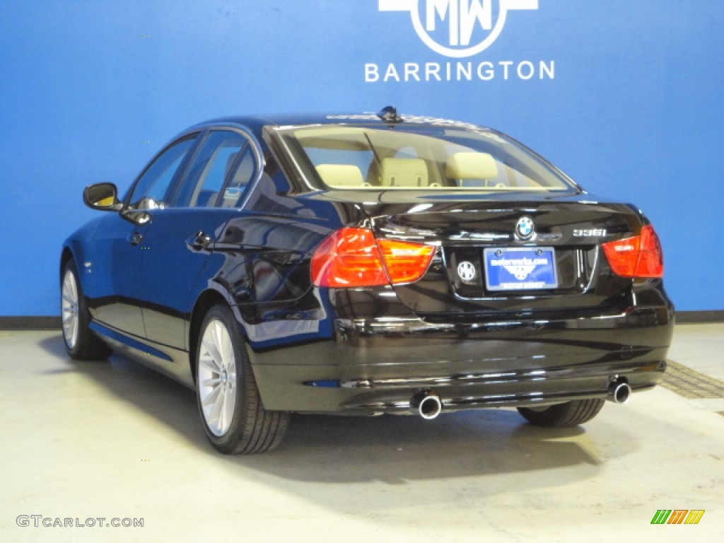 2011 3 Series 335i xDrive Sedan - Jet Black / Beige photo #6