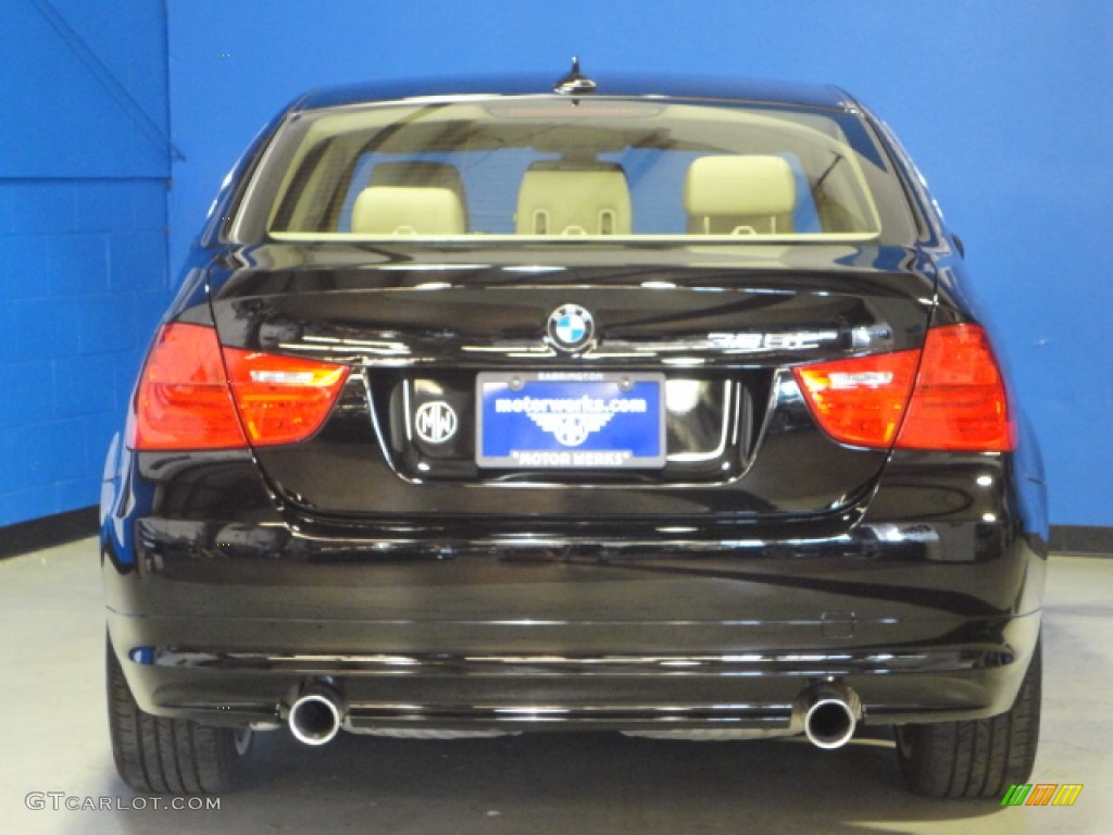 2011 3 Series 335i xDrive Sedan - Jet Black / Beige photo #7