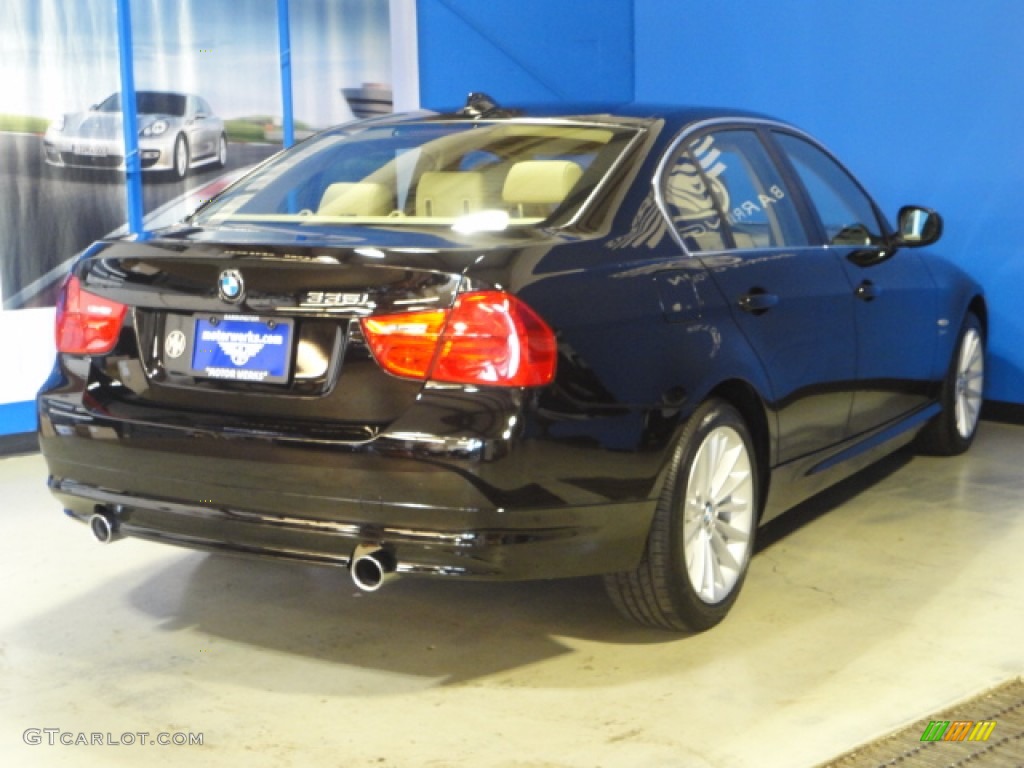 2011 3 Series 335i xDrive Sedan - Jet Black / Beige photo #9