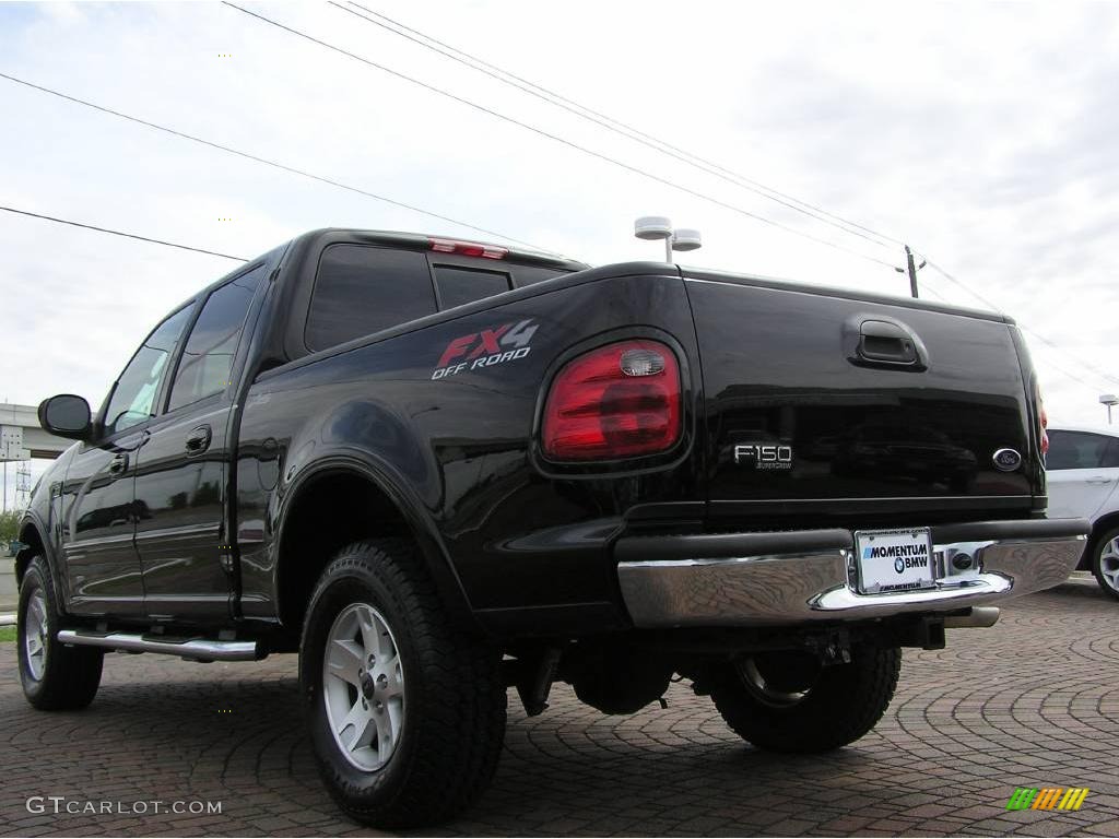 2002 F150 XLT SuperCrew 4x4 - Black / Medium Graphite photo #3