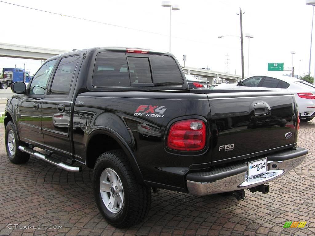 2002 F150 XLT SuperCrew 4x4 - Black / Medium Graphite photo #11