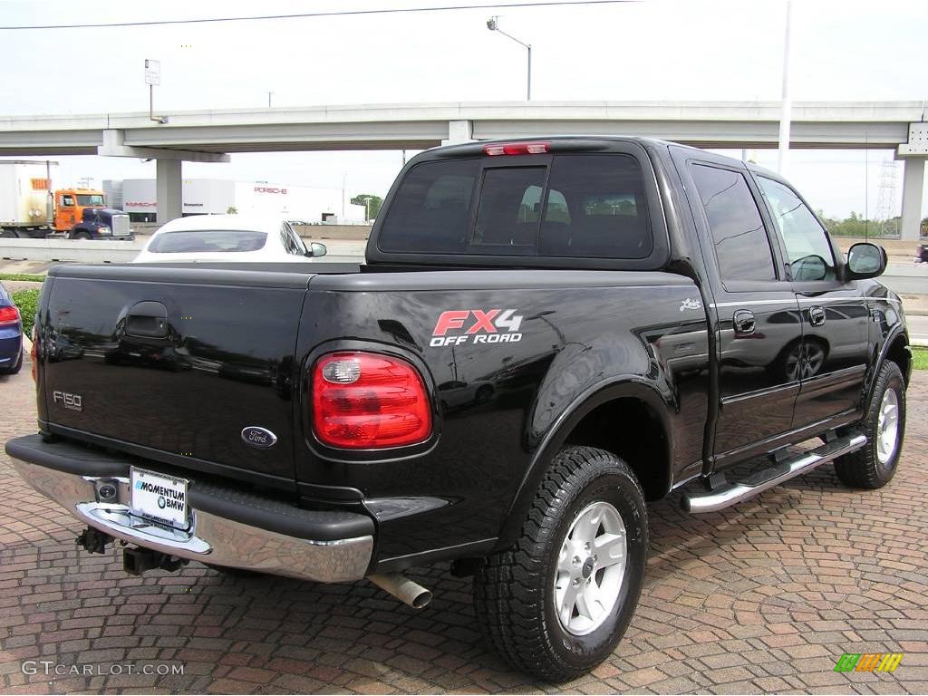 2002 F150 XLT SuperCrew 4x4 - Black / Medium Graphite photo #13