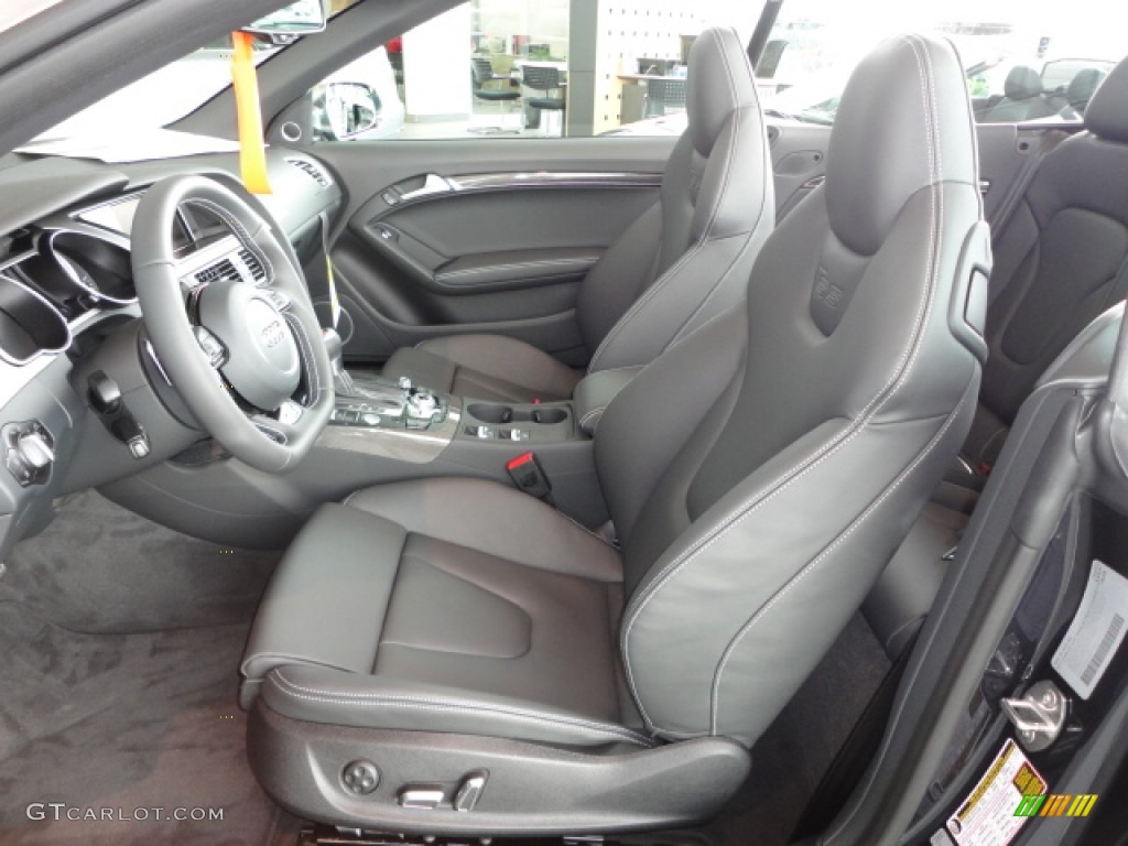 Black Interior 2013 Audi S5 3.0 TFSI quattro Convertible Photo #66927061