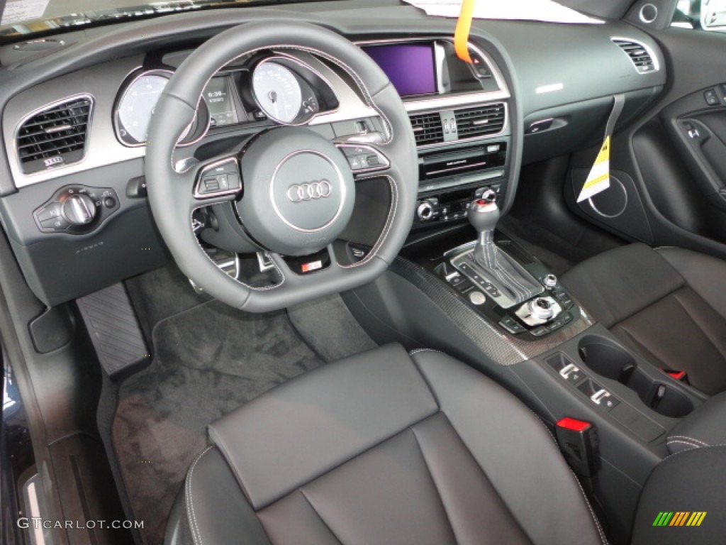 Black Interior 2013 Audi S5 3.0 TFSI quattro Convertible Photo #66927082