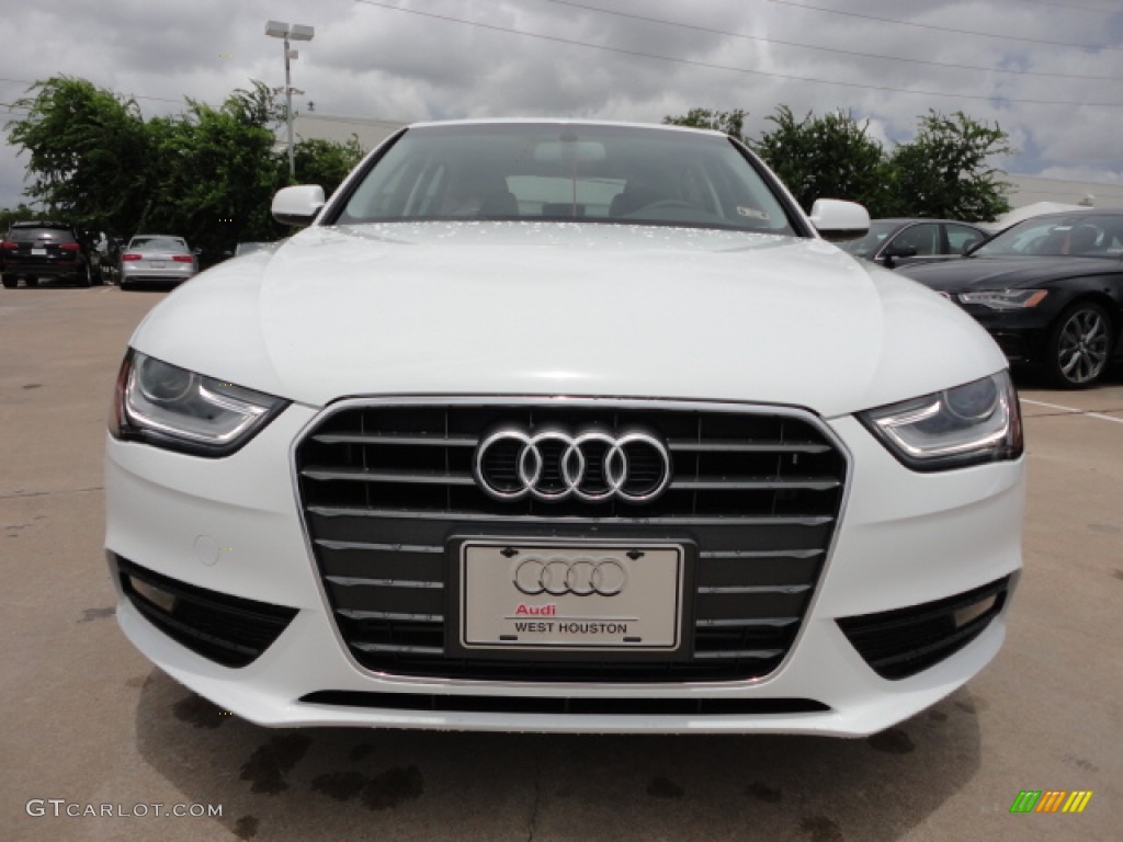 2013 A4 2.0T Sedan - Ibis White / Black photo #2