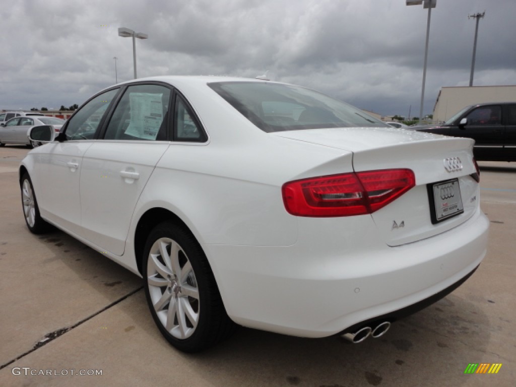 2013 A4 2.0T Sedan - Ibis White / Black photo #3