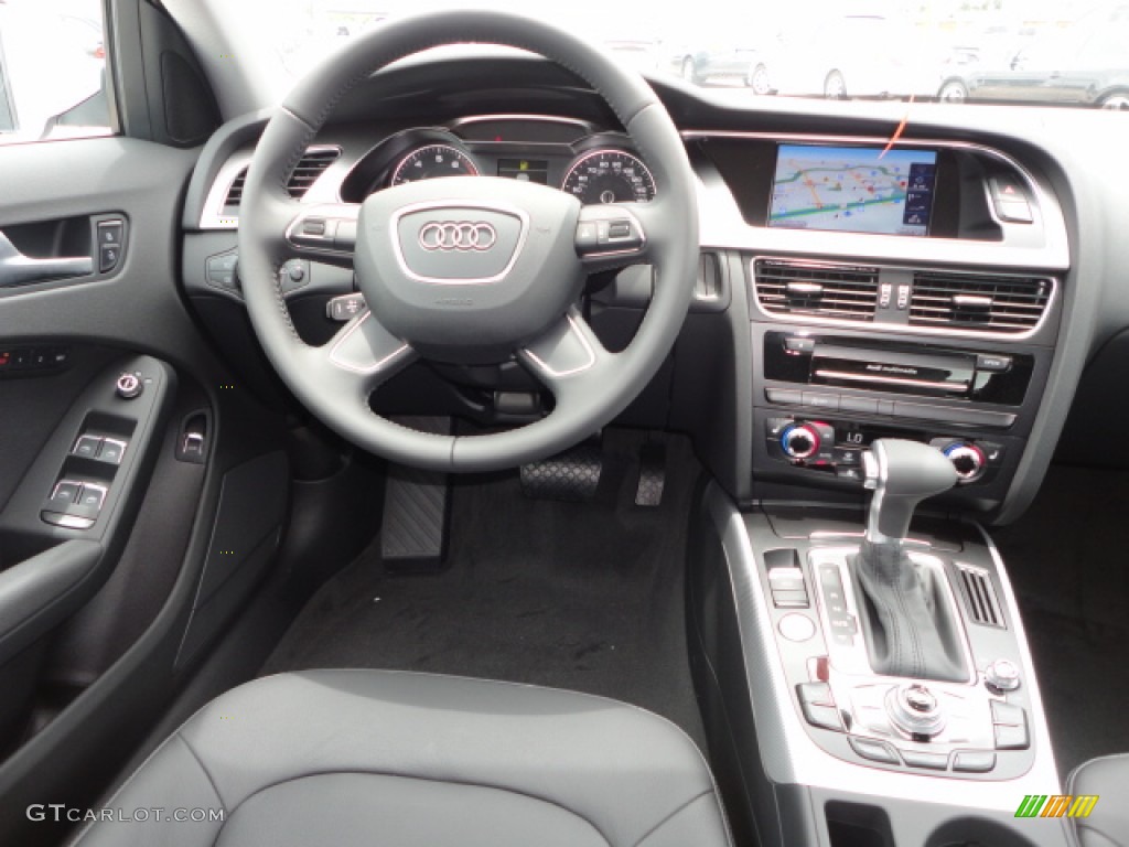 2013 Audi A4 2.0T Sedan Black Dashboard Photo #66927286