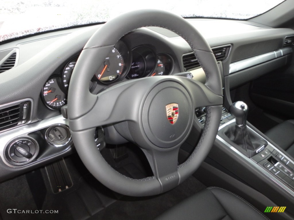 2012 Porsche New 911 Carrera Cabriolet Black Dashboard Photo #66927407