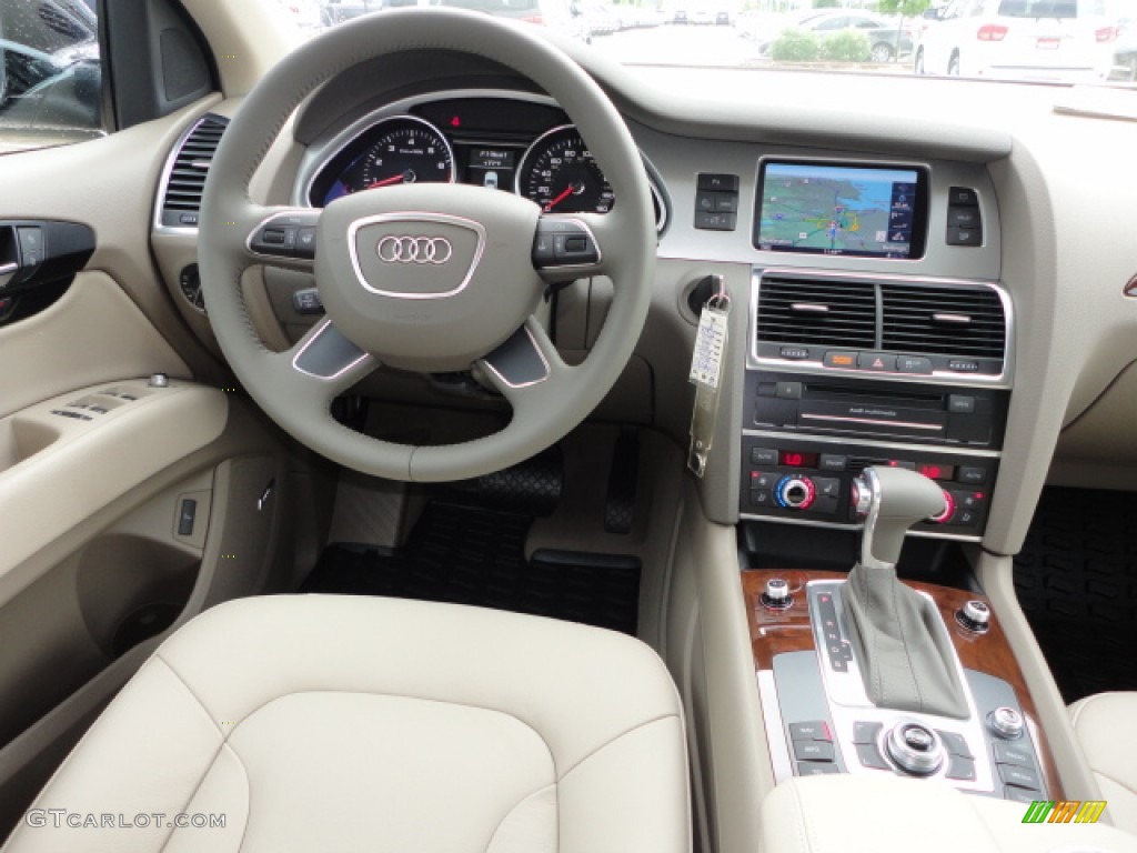 2012 Audi Q7 3.0 TFSI quattro Cardamom Beige Dashboard Photo #66927583