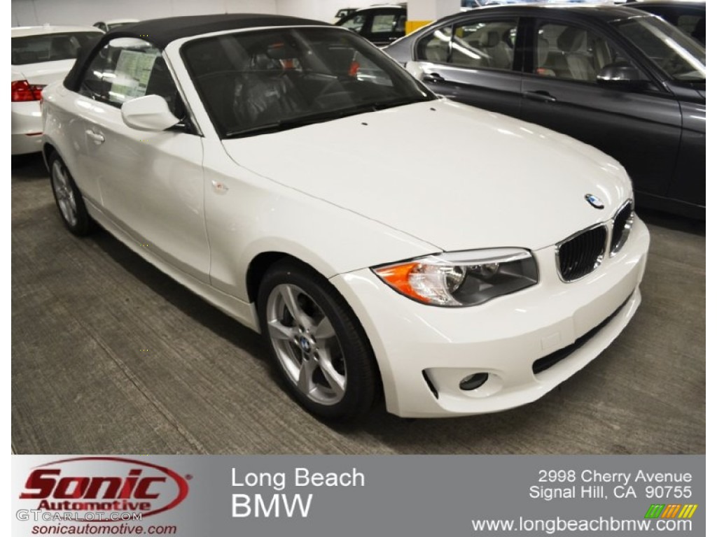 2012 1 Series 128i Convertible - Alpine White / Black photo #1