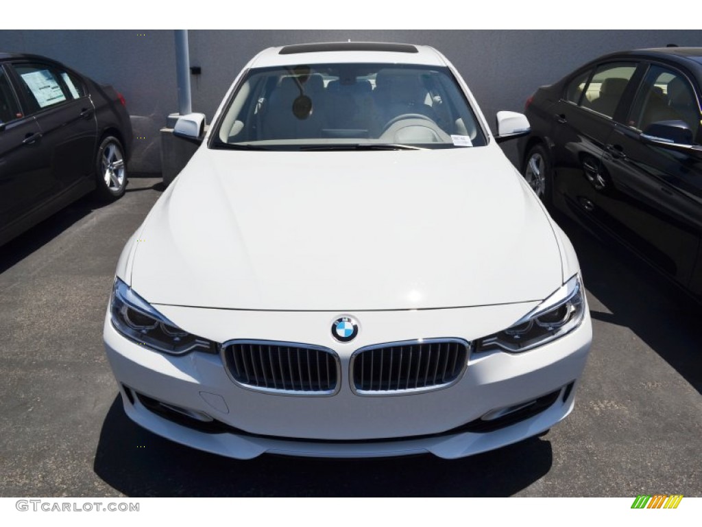 2012 3 Series 335i Sedan - Alpine White / Oyster/Dark Oyster photo #3