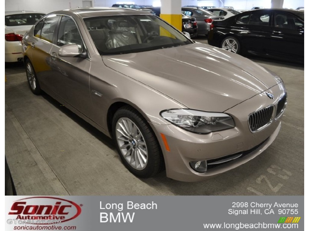 2012 5 Series 535i Sedan - Cashmere Silver Metallic / Oyster/Black photo #1