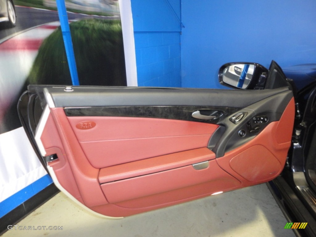 2009 Mercedes-Benz SL 550 Roadster Red Door Panel Photo #66930445