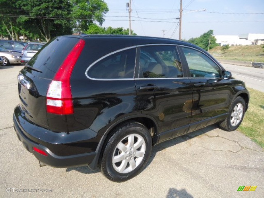 2009 CR-V EX 4WD - Crystal Black Pearl / Ivory photo #4