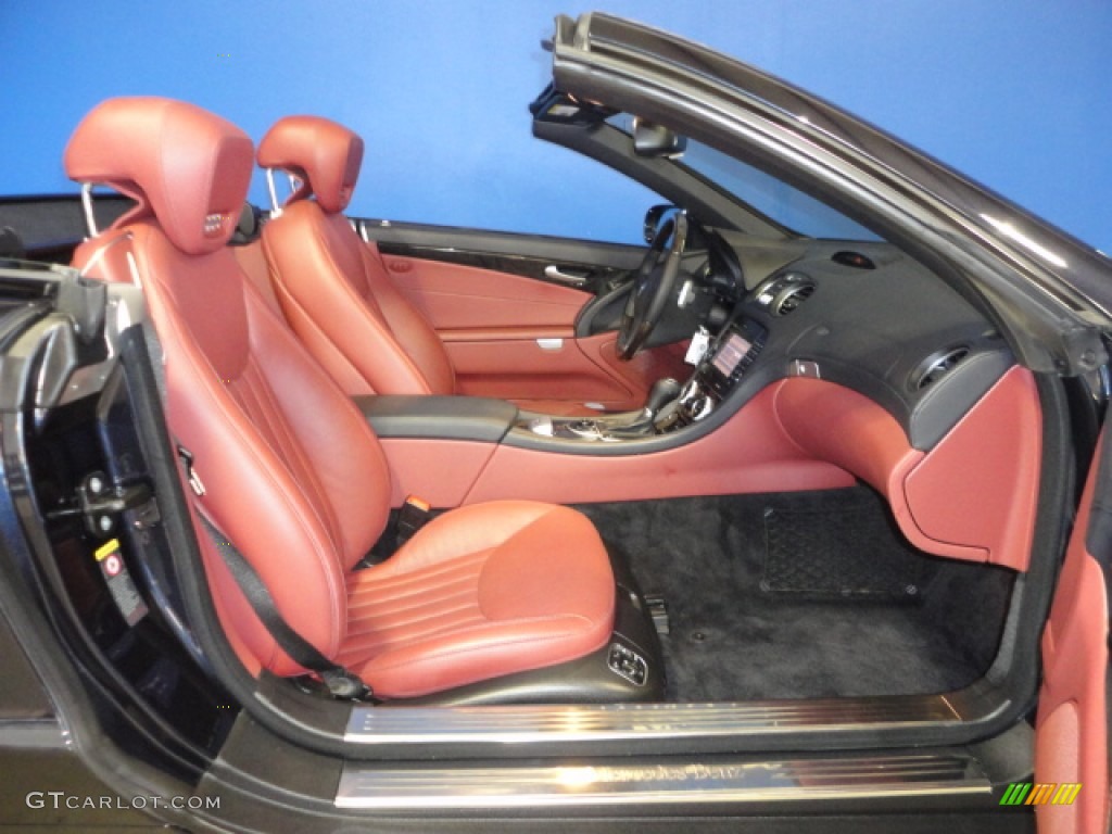 Red Interior 2009 Mercedes-Benz SL 550 Roadster Photo #66930532