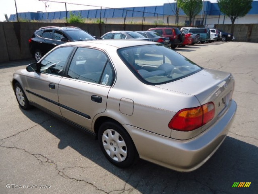 2000 Civic LX Sedan - Titanium Metallic / Beige photo #2