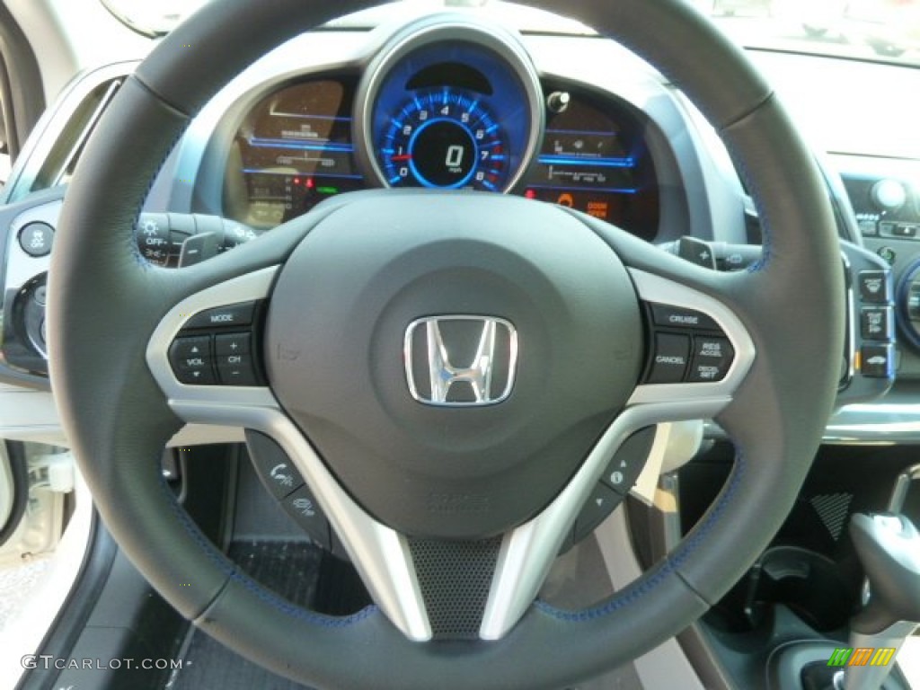 2012 Honda CR-Z EX Sport Hybrid Gray Steering Wheel Photo #66931414