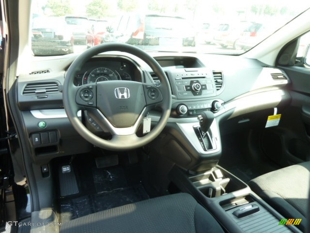 2012 CR-V EX 4WD - Crystal Black Pearl / Black photo #12