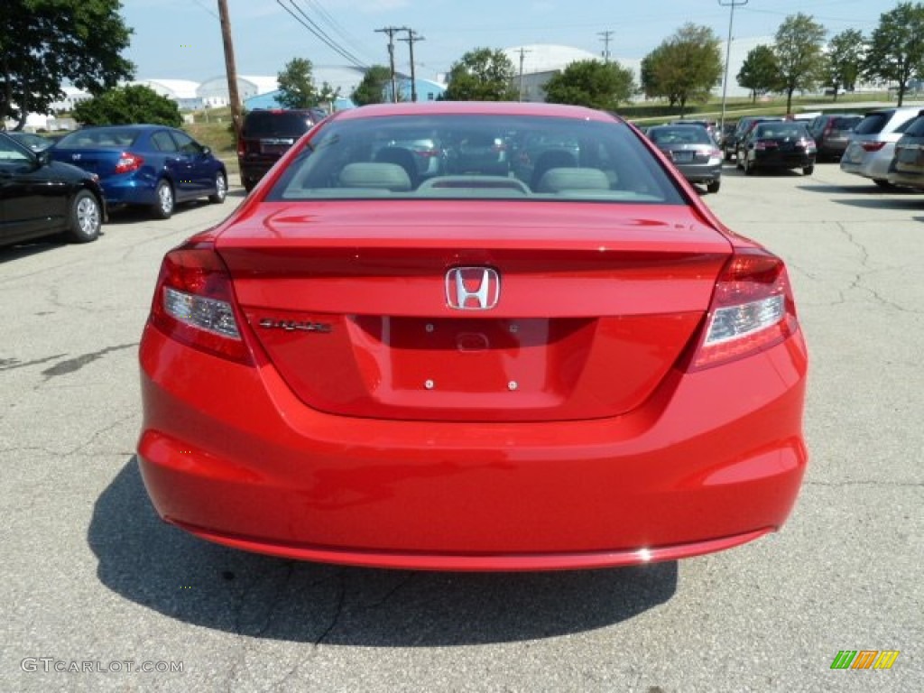 2012 Civic LX Coupe - Rallye Red / Gray photo #3
