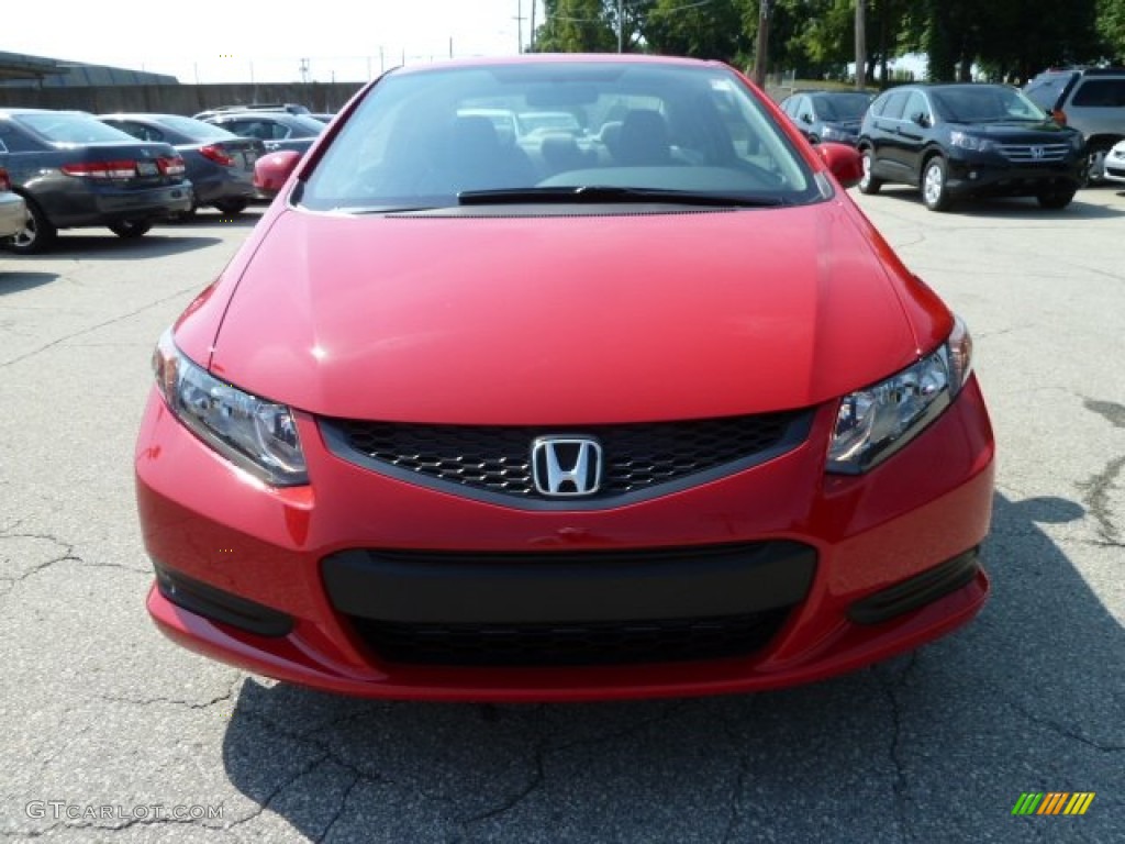 2012 Civic LX Coupe - Rallye Red / Gray photo #7