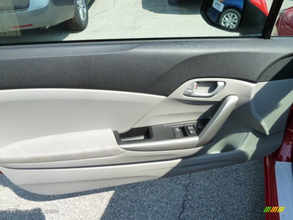 2012 Civic LX Coupe - Rallye Red / Gray photo #13