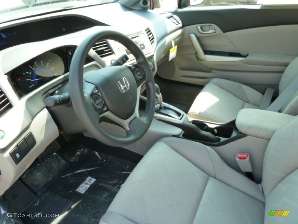 2012 Civic LX Coupe - Rallye Red / Gray photo #14