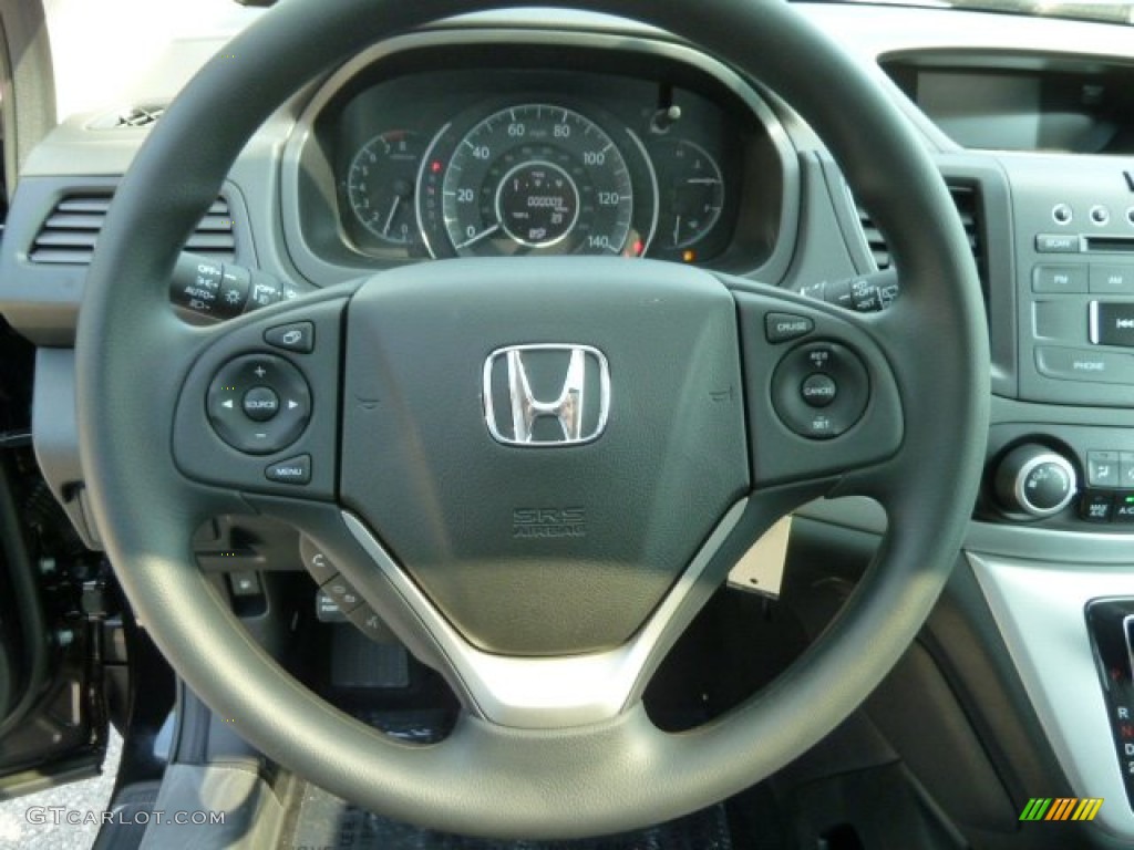 2012 CR-V LX 4WD - Crystal Black Pearl / Black photo #17