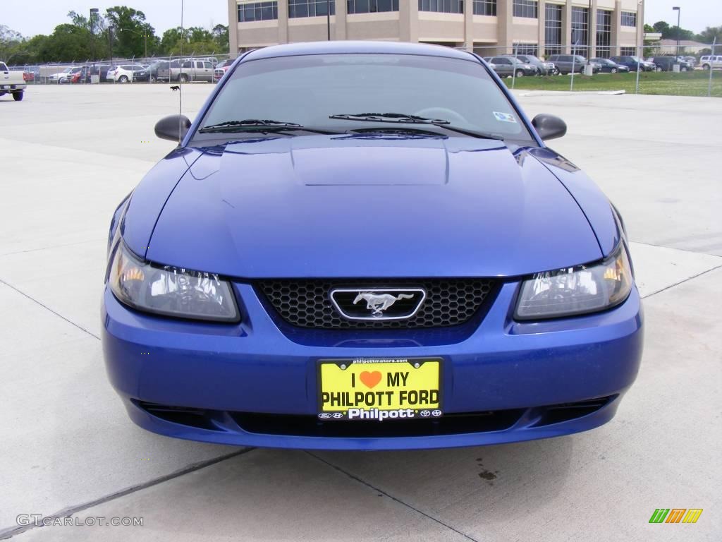 2004 Mustang V6 Coupe - Sonic Blue Metallic / Dark Charcoal photo #3