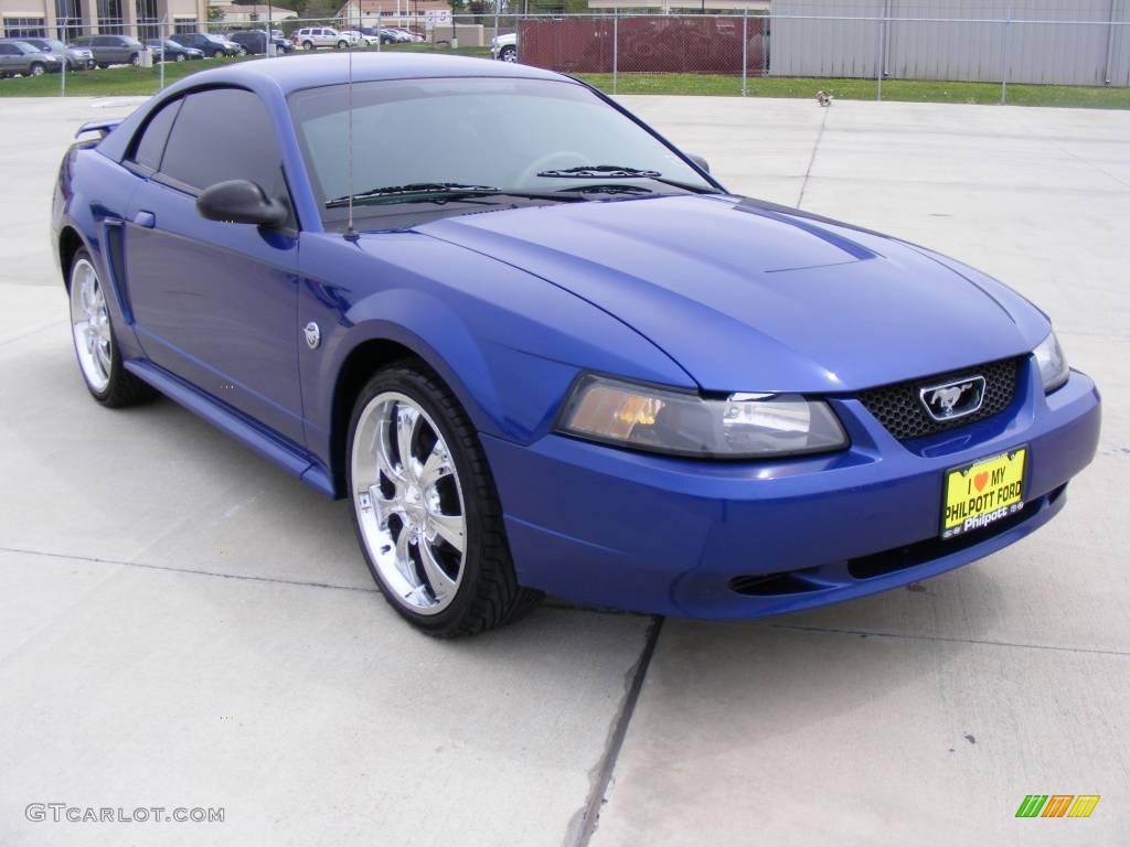 Sonic Blue Metallic 2004 Ford Mustang V6 Coupe Exterior Photo #6693643