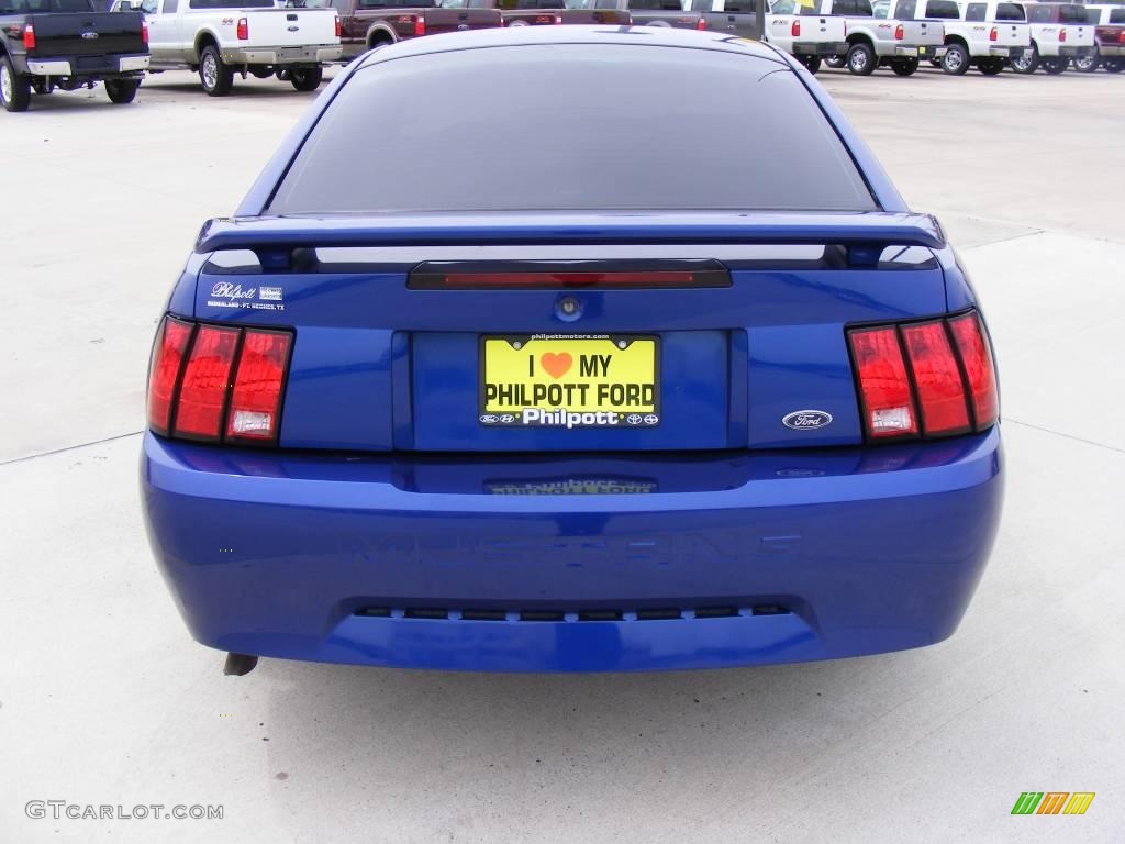 2004 Mustang V6 Coupe - Sonic Blue Metallic / Dark Charcoal photo #7
