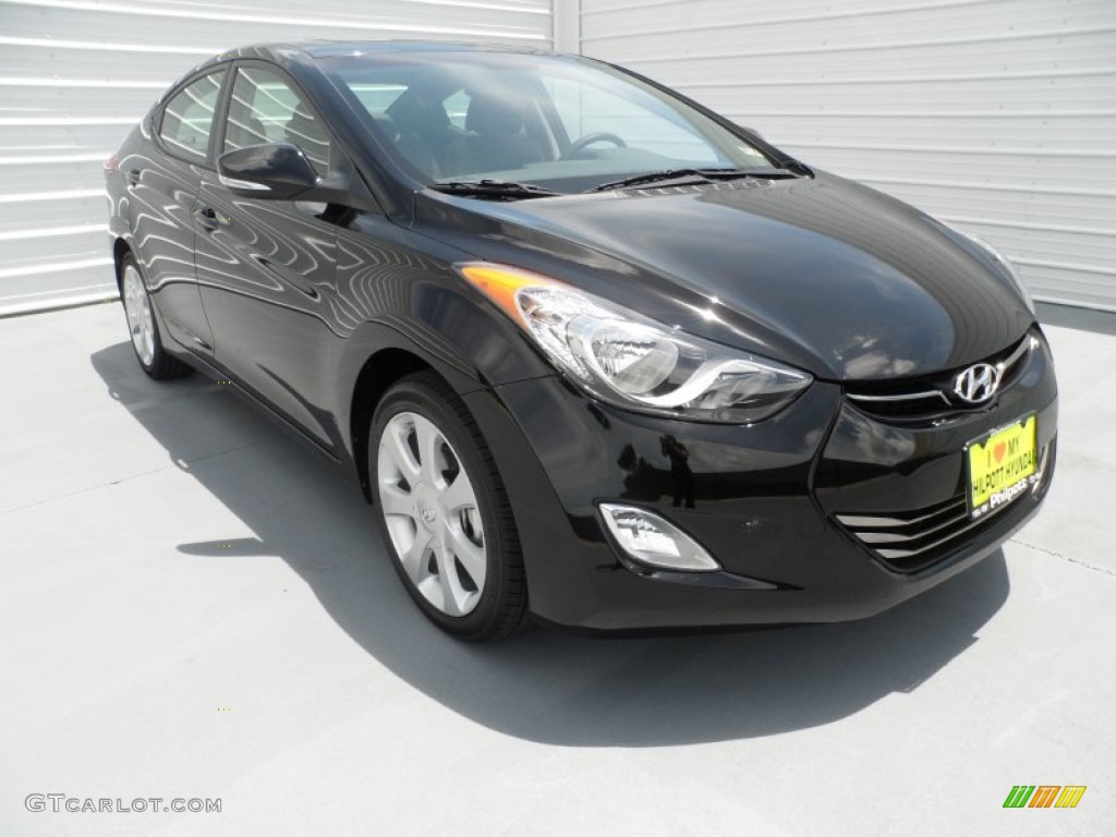 2013 Elantra Limited - Black / Black photo #1