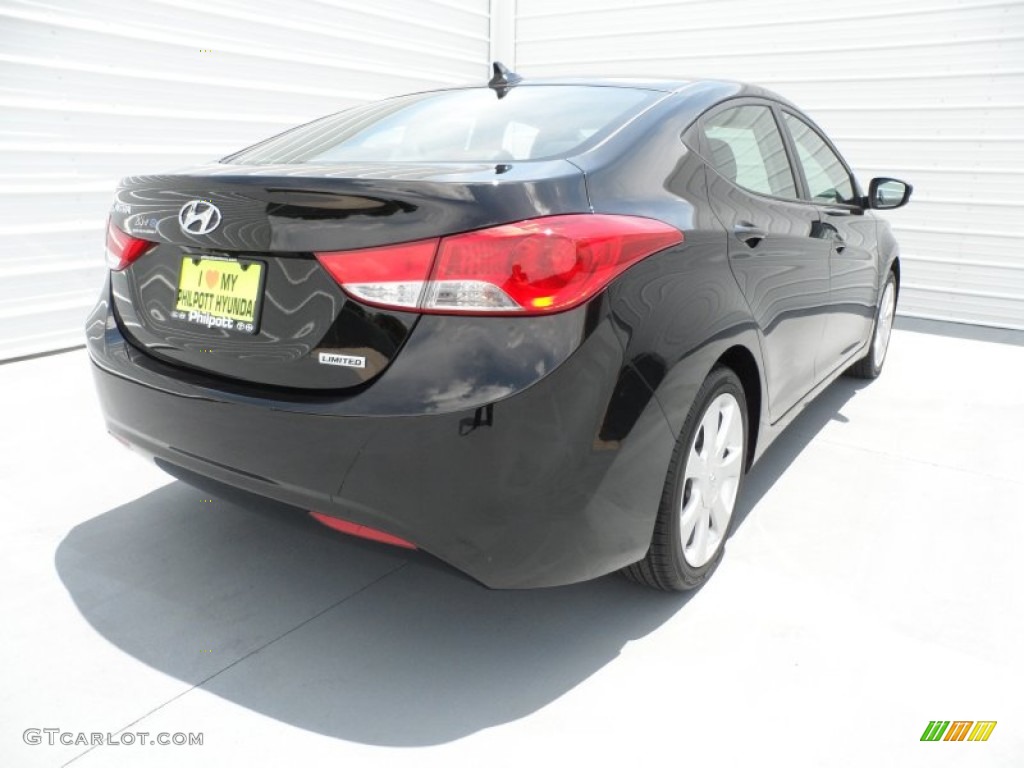 2013 Elantra Limited - Black / Black photo #3