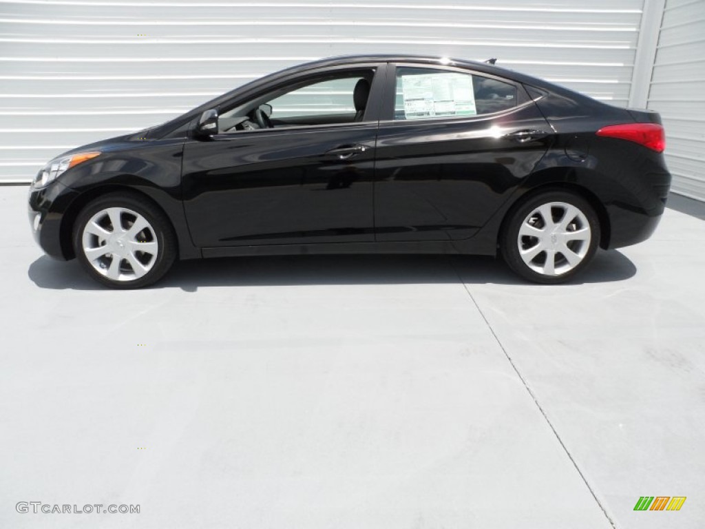 2013 Elantra Limited - Black / Black photo #5