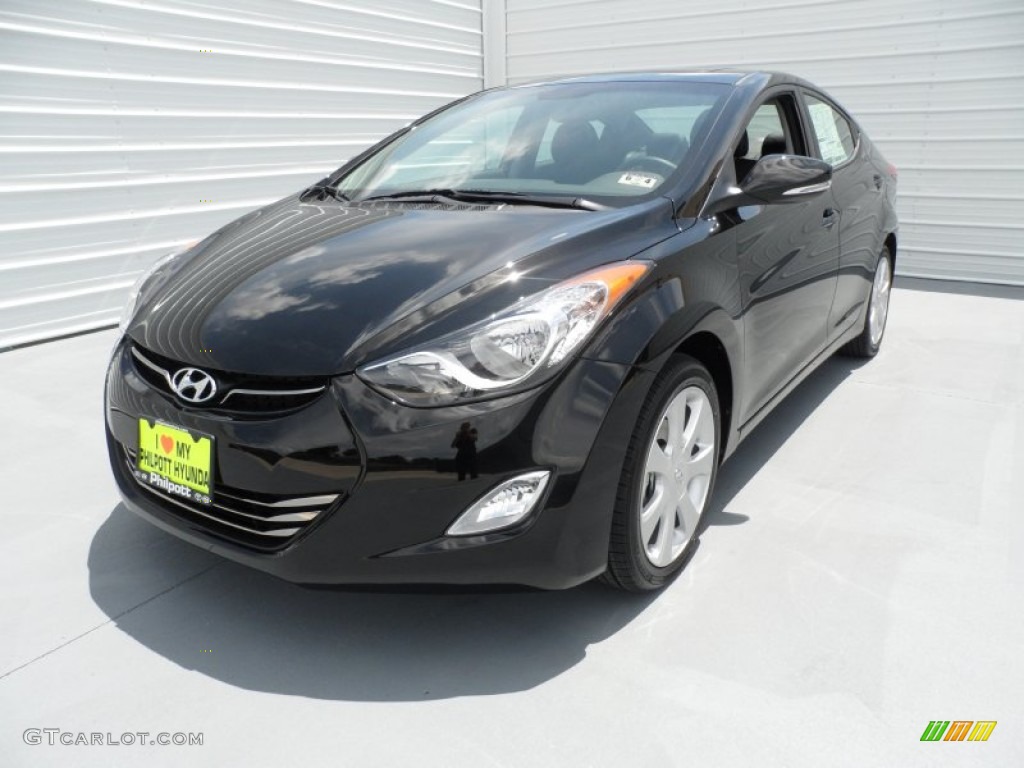 2013 Elantra Limited - Black / Black photo #6