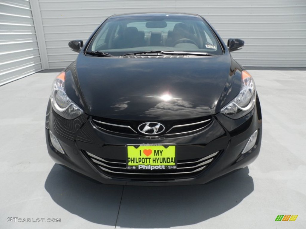 2013 Elantra Limited - Black / Black photo #7