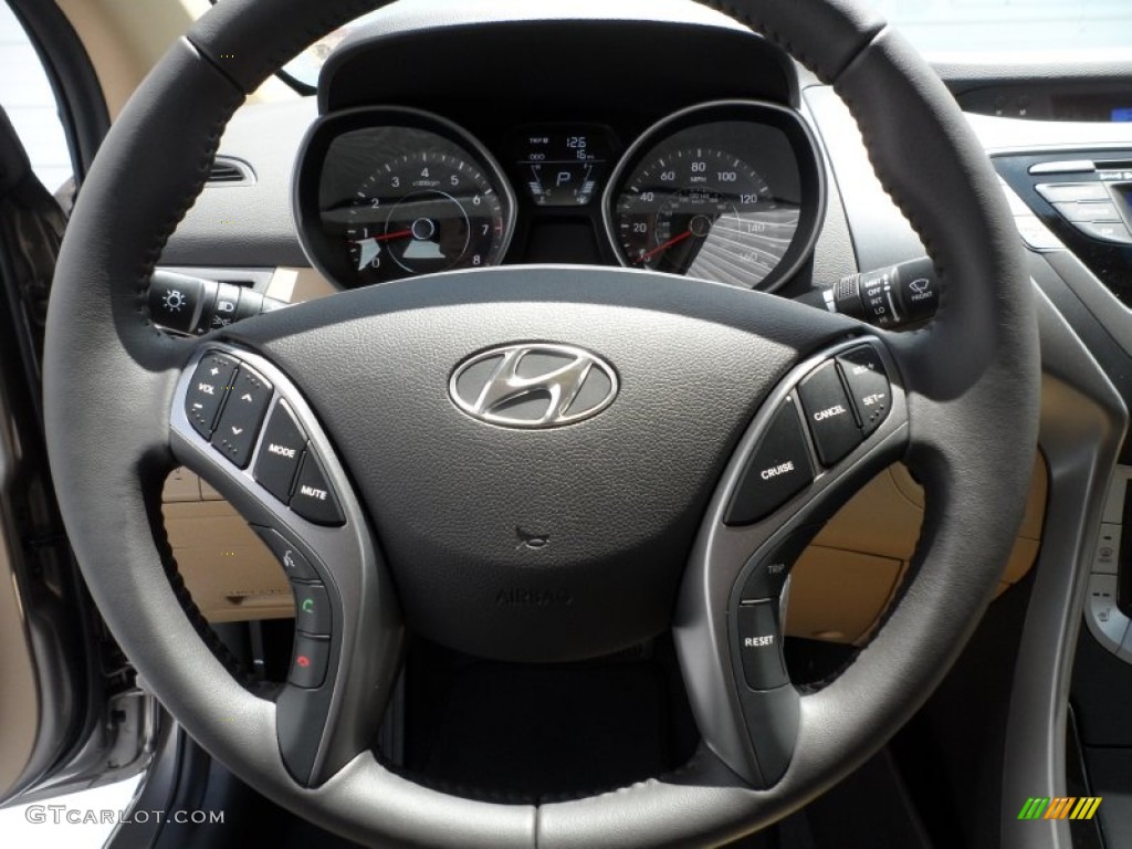 2013 Elantra Limited - Desert Bronze / Beige photo #32