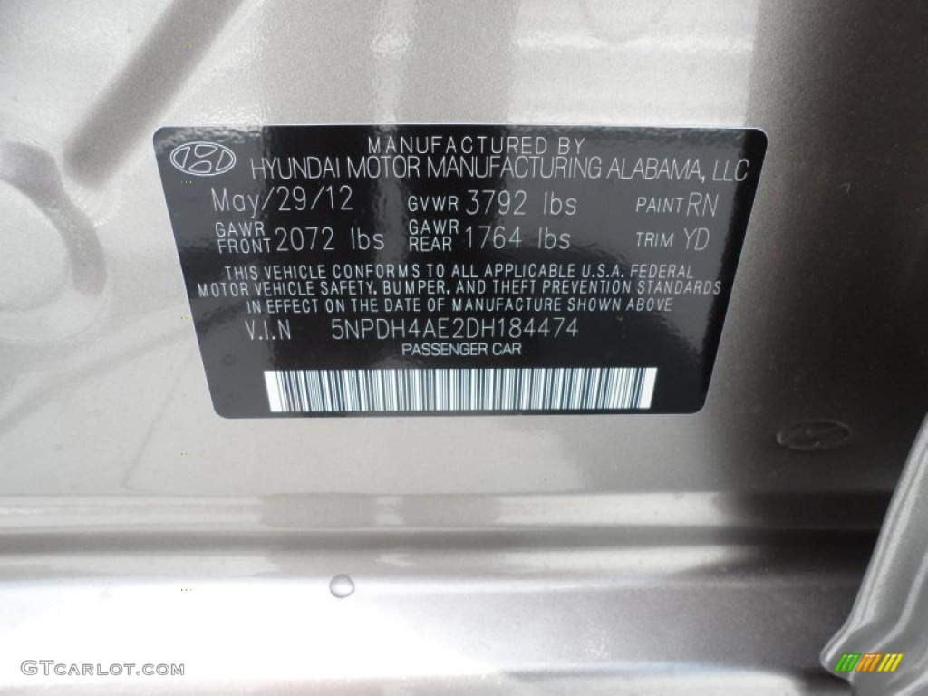 2013 Elantra Limited - Desert Bronze / Beige photo #35
