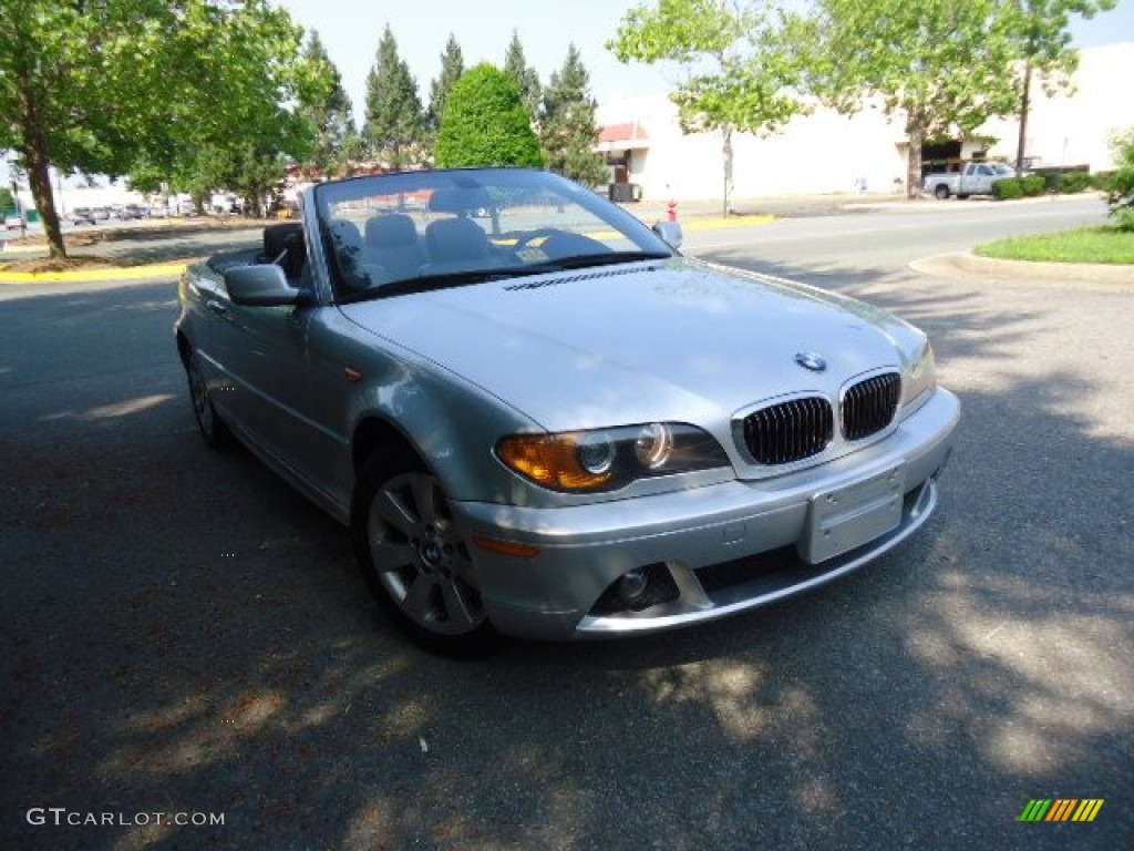 2004 3 Series 325i Convertible - Titanium Silver Metallic / Black photo #1