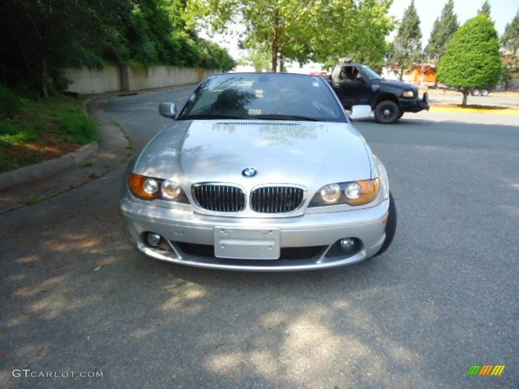 2004 3 Series 325i Convertible - Titanium Silver Metallic / Black photo #2